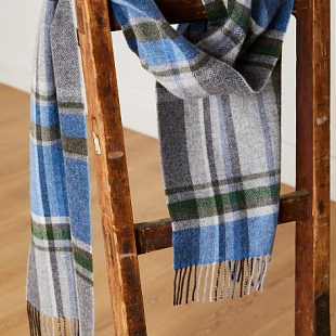 2Картинка Foxford Blue and Grey Lambswool Scarf